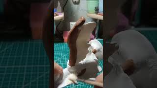 Покраска фигурки "летучая мышь" #глина #процессработы #clay #лепка #назаказ