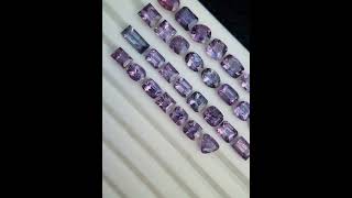 Natural Spinel Gemstones | 37.50 ct Lot | Purple, Lavender, Grey | Badakhshan Origin