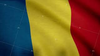 Realistic flag of Romania waving in the wind. Realistic flag of Romania waving in the wind. Seamless