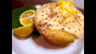 كب كيك الليمون والزنجبيل مع بذور الشيا🍋🥮Lemon ginger cupcakes with chia seeds