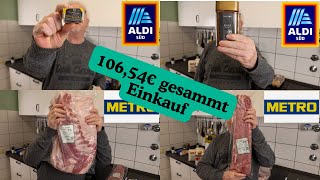 Gesamt Einkauf von 106,54€  im Aldi Süd und der Metro - Foodhaul vom 18.10. 2024