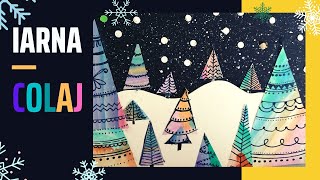 AVAP  | COLAJ  |❄ IARNA ❄| TUTORIAL PAS CU PAS  | PEISAJ DE IARNĂ