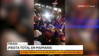 El pueblo preparó un cálido recibimiento a los carroceros de la EET 1