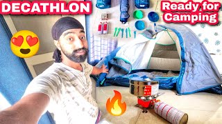 Decathlon Camping tent + Sleeping bag + Utensils ❤️ Unboxing 🔥 Ready for Camping 😍