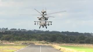 Head on with an Apache AH64 of the British Army Air Corps