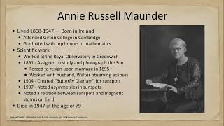 Women in Astronomy - Annie Russell Maunder