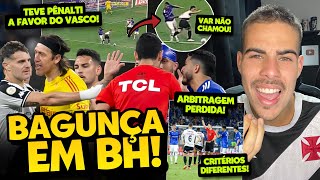 ALÉM DE TER UM JOGADOR EXPULSO, VASCO TEVE PÊNALTI NÃO MARCADO PELA ARBITRAGEM, CONTRA O CRUZEIRO.