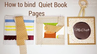 Quiet book binding tutorial: How to bind quiet book pages