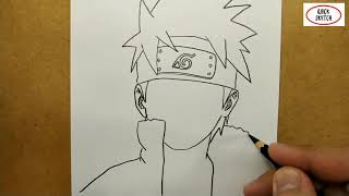 VERY EASY, how to draw naruto , manga from japan / quick sketch naruto