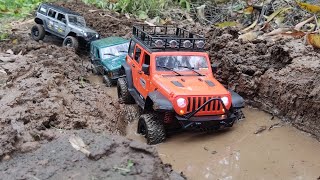 RC Crawler Scale 1/12 MN78 MN128 | Jeep Cherokee & Rubicon Trabas Track Extreme!