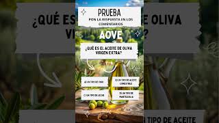 ¿Qué saben sobre el Aceite de Oliva Virgen Extra? Esa es la pregunta número uno de 15 #aove #cocina