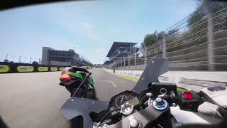 Online Race Helmet Cam No HUD all settings realistic/aggressive Interlagos Ride 4