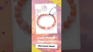 Energetic Orange Peach Moonstone Bracelet