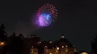 "Sky Full of Colors" fireworks for 40th anniversary of Tokyo Disneyland - view from Tokyo DisneySea