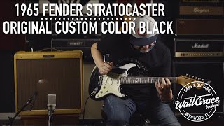 ORIGINAL 1965 FENDER STRATOCASTER CUSTOM COLOR BLACK X WALT GRACE VINTAGE