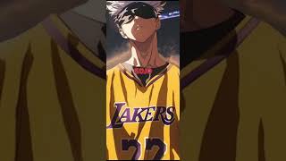 Anime Characters Who Look Best In Lakers Trend|#anime #edit #gojo #sukuna #kakashi #rengoku#viral