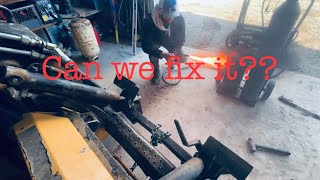 Fixing bent skid steer