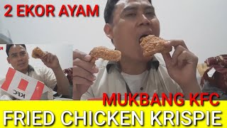 #TKIriyadharabsaudi #Tkiarabsaudi MUKBANG FRIED CHICKEN KRISPIE SAMPAI HABIS 2 EKOR MANTAP dan sayur