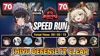 SPEED RUN 2m13s!! LOW COST "DISORDER!!" M0S0 Burnice + Piper & Ellen in Shiyu Defense 17