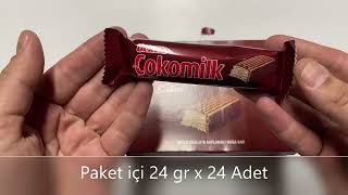 Ülker Çokomilk Sütlü Çikolata Kaplamalı Nuga Bar 24 gr x 24 Adet