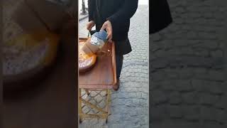 How are Kebabs served in Istanbul (Turkey) | Turkish Street food | Claypot Kebap (testi kebab)