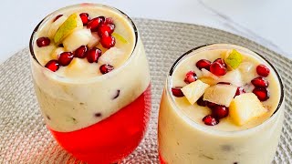 Jelly Fruit Custard| No Sugar & Milk| जेली फ्रूट कस्टर्ड| Healthy version of fruit custard| Summer