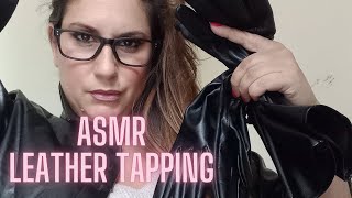 [ASMR]  LEATHER TAPPING SCRATCHING AND PATTING  SQUEAKING , ALL THE BEST ASMR SOUNDS