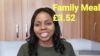 I tried the the Sis Yemmie "cook with 1500  Challenge' A low budget of £3.52 for a family