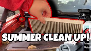 CHANGING THE CABIN FILTER ON MY V6 CHARGER (DETAILING THE INTERIOR) SUPER CLEAN!