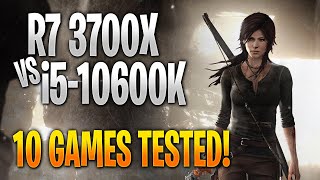 Ryzen 7 3700X vs Intel i5-10600K | 10 Game Benchmark Test and Gameplay