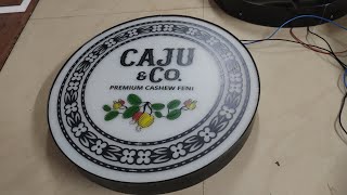 premium cashew feni acrylic LED sign board by easy Print goa