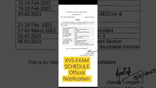 KVS EXAM DATE 2023#KVS#kvspgt #kvsprt#kvs_prt#kvsvacancy#kvslatestnews#kvsexam2023#kvstgtpgt