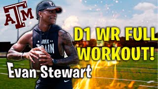 WHAT A D1 FOOTBALL WORKOUT IS LIKE!! Evan Stewart OFFSZN Training!!