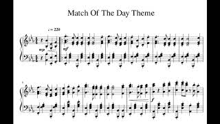 Match Of The Day Theme For Solo Piano