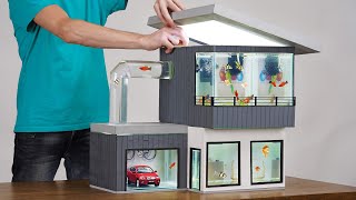 Amazing House Aquarium with Tunnel