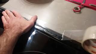 Fill gap between stove and countertop sink