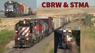 Ancient GP9 and SD9 Locomotives on Columbia Basin Railroad (CBRW) and St. Maries River RR (STMA)