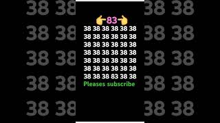 38 ki bhid mai 83 ko dundo #numberquest #numbergame