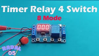 Relay Timer Delay Modul Display 4 Tombol Cara setting Modul timer