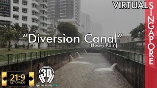 Singapore Walk - Diversion Canal (Heavy Singapore Rain)