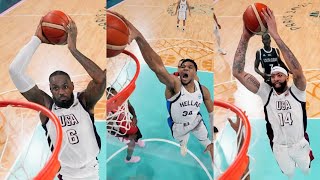 Best Top Dunks Highlights So Far in Paris Olympics Mens Basketball,Dunk Party Compilation in Olympic