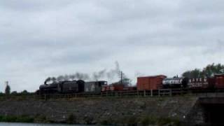 73129 Standard Class 5 on Freight crossing Butterley Reservoir 30.08.09