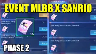 BOCORAN MISI EVENT TOP UP MLBB X SANRIO PHASE 2 | CATAT TANGGALNYA - MOBILE LEGENDS