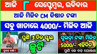 Today's breaking news odisha || Odia News | 8 September 2024 | CM Kisan |subhadra yojana online aply