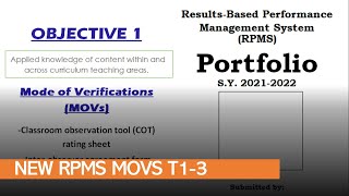 NEW RPMS for T1 3 MOVs 2021-2022