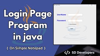 How to create login form in java | Login Page in java