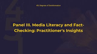 Media Literacy and Fact-Checking: Practitioners´ Insights