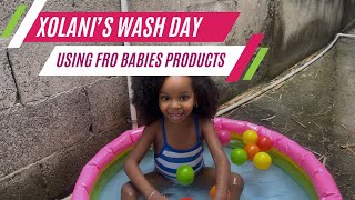 Ultimate Wash Day Routine for Xolani using Fro Babies Hair Products | Cranberry TV