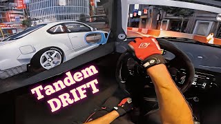 DRIFTING on TOKYO Streets - Assetto Corsa w/steering wheel | Triple 55" TV setup