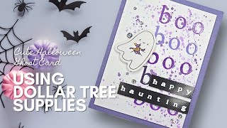 Dollar Tree Cute Halloween Ghost Card